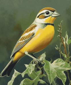 Colorful Dickcissel Bird Diamond Painting