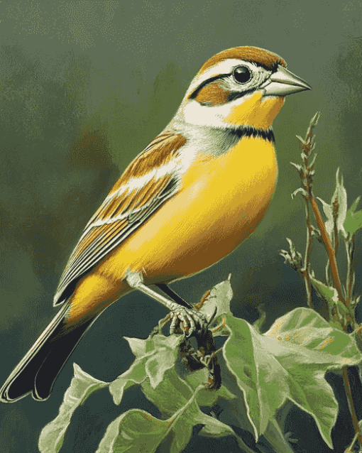 Colorful Dickcissel Bird Diamond Painting