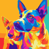 Colorful Dog Pop Art Diamond Painting