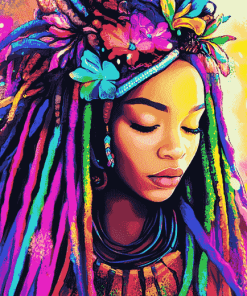 Colorful Dreadlocks Diamond Painting