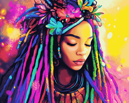 Colorful Dreadlocks Diamond Painting