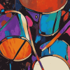 Colorful Drum Abstract Diamond Painting