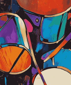 Colorful Drum Abstract Diamond Painting