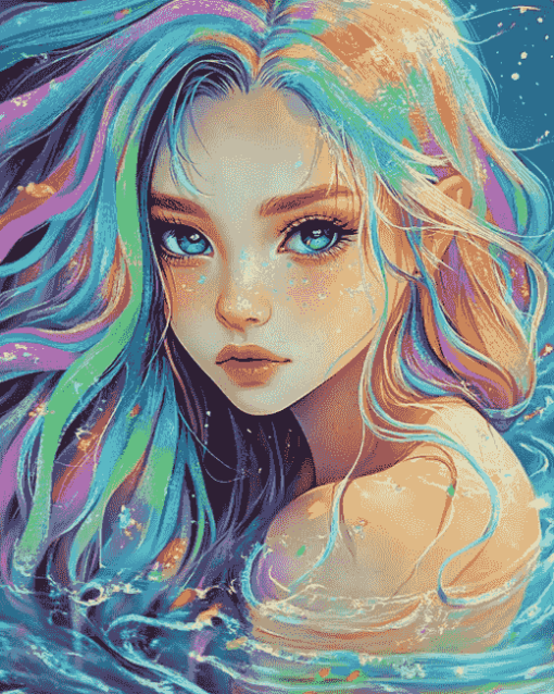 Colorful Fantasy Girl Diamond Painting