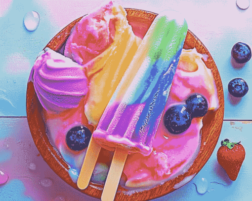 Colorful Food Ice Cream Diamond Painting