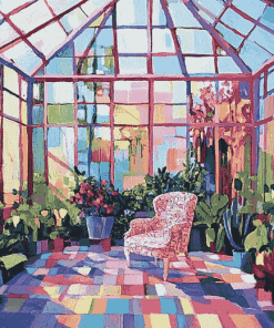 Colorful Greenhouse Abstract Diamond Painting