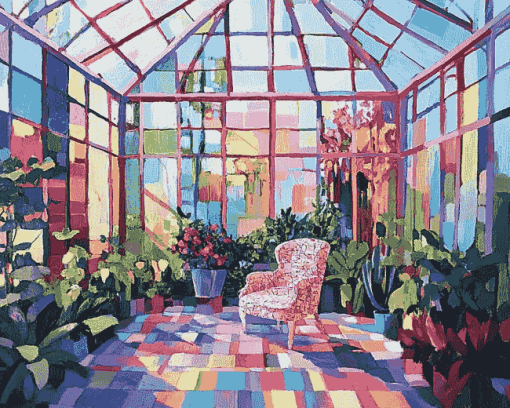 Colorful Greenhouse Abstract Diamond Painting