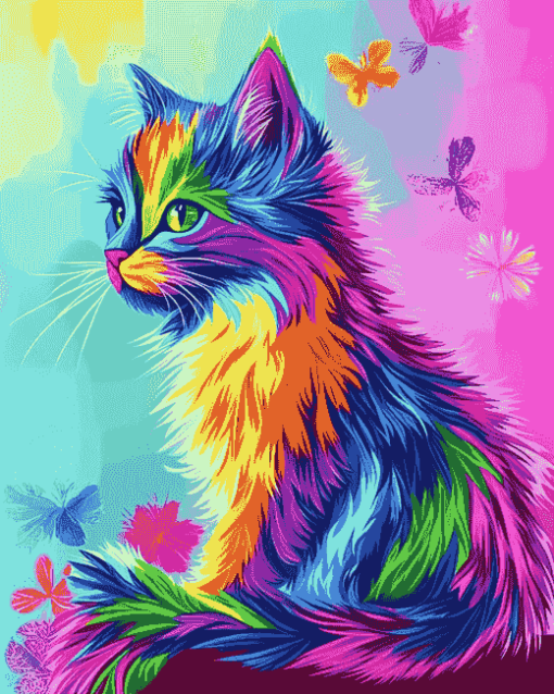 Colorful Kitty Fun Diamond Painting