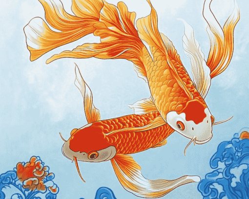 Colorful Koi Carp Diamond Painting