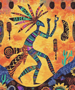 Colorful Kokopelli Musician Diamond Painting