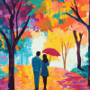 Colorful Lovers Park Diamond Painting