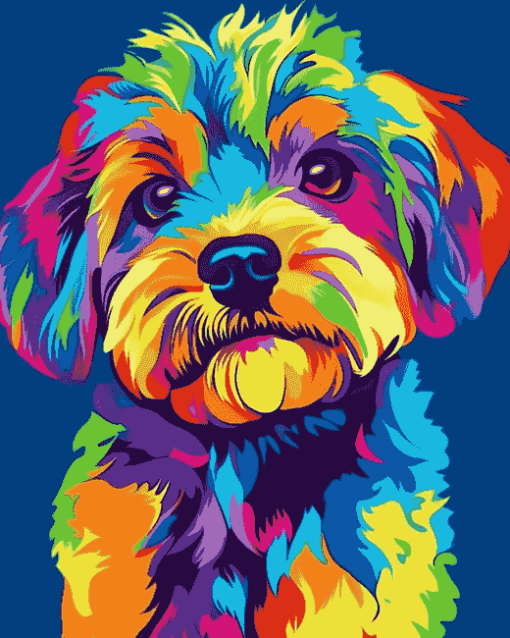 Colorful Maltese Puppies Diamond Painting