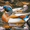 Colorful Mandarin Duck Diamond Painting