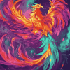 Colorful Phoenix Fantasy Diamond Painting