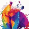 Colorful Polar Bear Diamond Painting