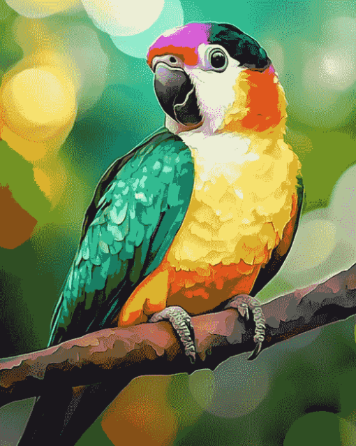 Colorful Quaker Parrot Diamond Painting