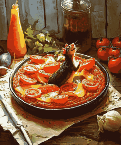 Colorful Ratatouille Foods Diamond Painting