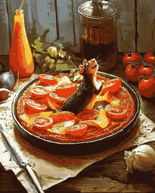 Colorful Ratatouille Foods Diamond Painting