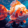 Colorful Red Devil Fish Diamond Painting