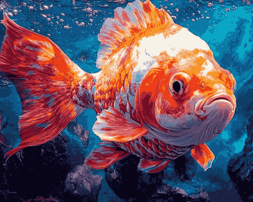 Colorful Red Devil Fish Diamond Painting