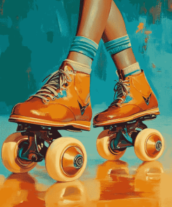 Colorful Roller Skating Shoes Diamond Painting