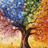 Colorful Seasons Tree Diamond Painting