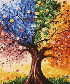 Colorful Seasons Tree Diamond Painting