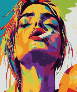 Colorful Smoking Woman Diamond Painting