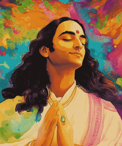 Colorful Spiritual Films Yogananda Diamond Painting