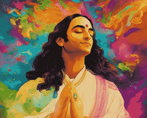 Colorful Spiritual Films Yogananda Diamond Painting