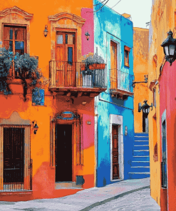 Colorful Streets of Guanajuato Mexico Diamond Painting