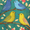 Colorful Three Birds Diamond Painting