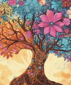 Colorful Tree of Life Diamond Painting