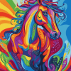 Colorful Tribal Horse Painting Diamond Painting