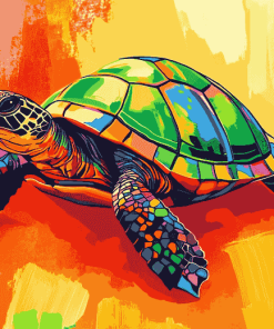 Colorful Turtle Pop Art Diamond Painting