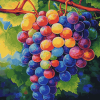 Colorful Vineyard Fruits Diamond Painting
