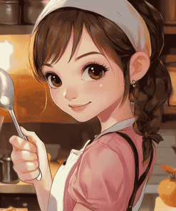 Cooking Mama Anime Diamond Painting