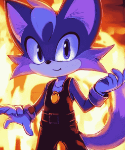 Cool Blaze The Cat Animation Diamond Painting