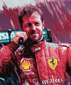 Cool Sebastian Vettel Racing Diamond Painting