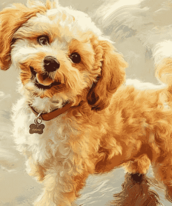 Corgi Poodle Dog Diamond Painting