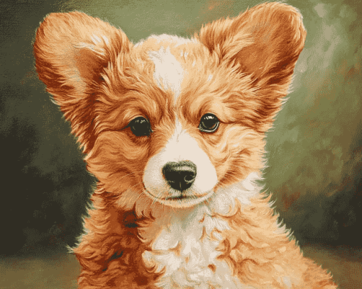 Corgi Poodle Puppy Diamond Painting