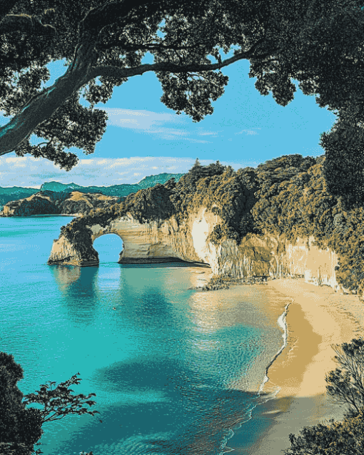 Coromandel Cathedral Cove Seascapes Diamond Painting