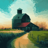 Country Barn Landscape Diamond Painting