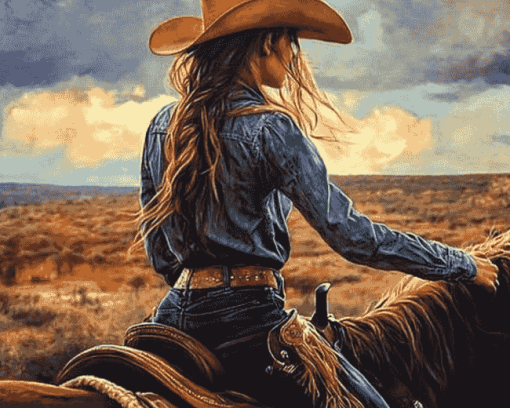 Cowgirl Westerns Diamond Painting