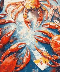 Crab Feast Sea Life Diamond Painting