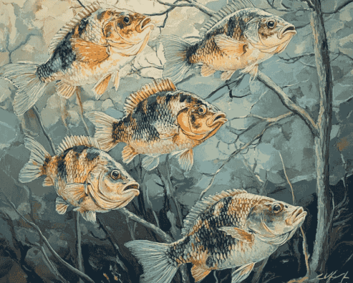 Crappie and Koi Carp Diamond Painting