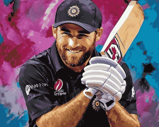 Cricket Legend Kane Williamson Diamond Painting