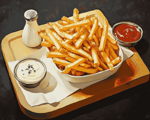 Crispy French Fries Meal Diamond Painting