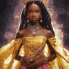 Cute African Queen Woman Diamond Painting