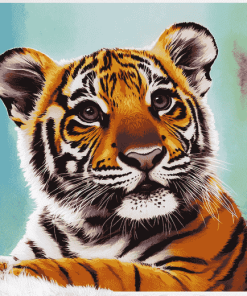 Cute Baby Tiger Face Diamond Painting